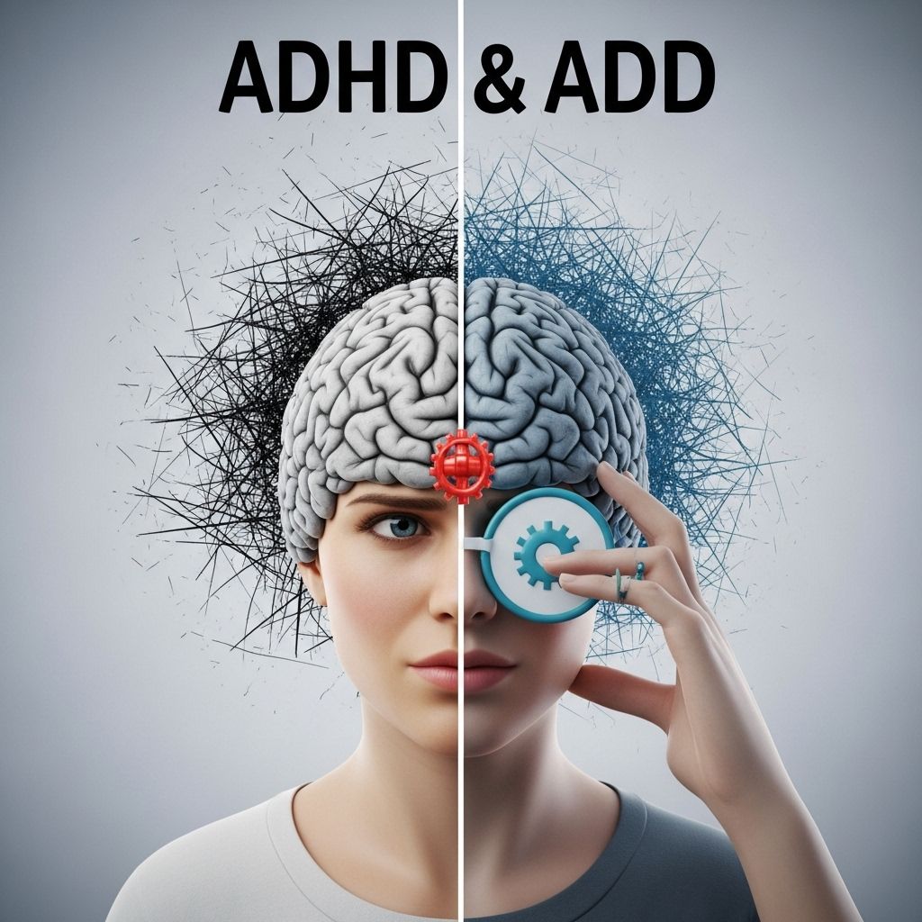A comprehensive overview of ADHD and ADD symptoms, their differences, diagnosis, and management across lifespan.
