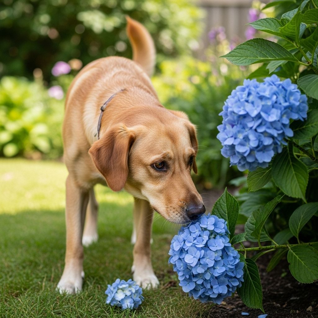 Understand hydrangea toxicity in dogs, symptoms to watch for, and how to keep your pet safe around garden plants.