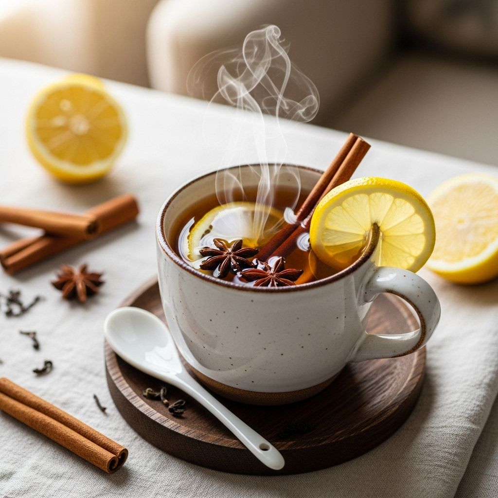 Experience the vibrant blend of cinnamon and lemon in this easy, comforting, and wellness-boosting tea recipe—soothing for both mind and body.