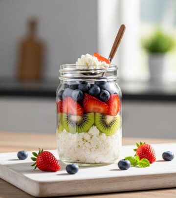 Discover this protein-packed, make-ahead snack jar filled with creamy cottage cheese and your favorite fresh fruits for a balanced, satisfying treat.
