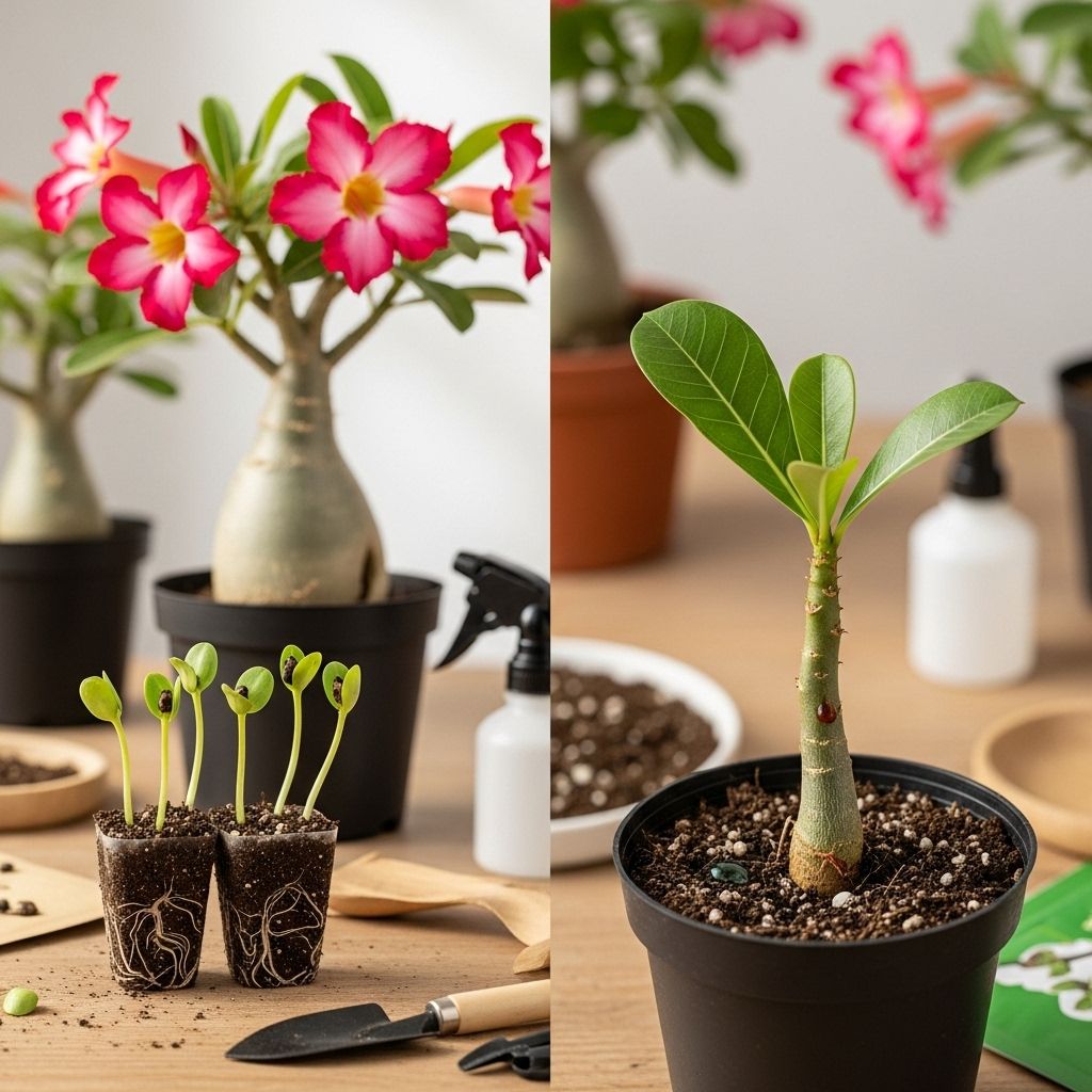 Unlock the secrets to thriving desert rose plants by learning the best seed and cutting propagation methods for Adenium obesum.