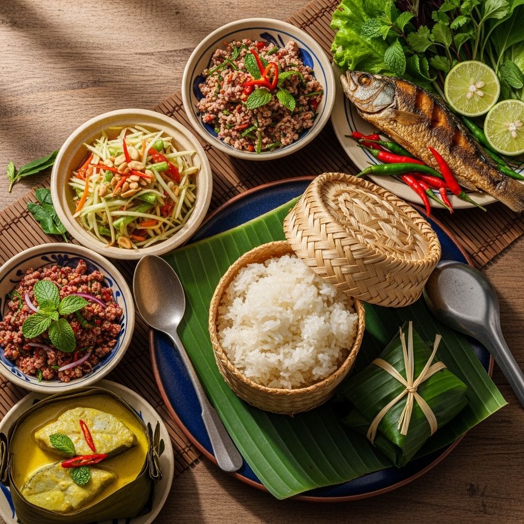 Explore the unique flavors and cultural stories behind Laos’ most iconic dishes—from zesty salads to aromatic noodle soups and fragrant grilled delicacies.