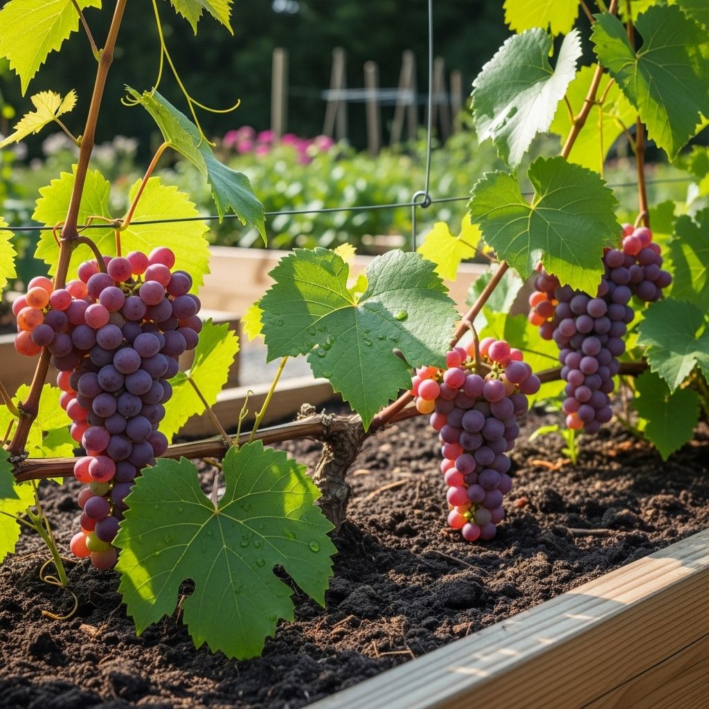 Learn how to successfully grow grapes in raised garden beds for healthier vines, improved yields, and easy maintenance.