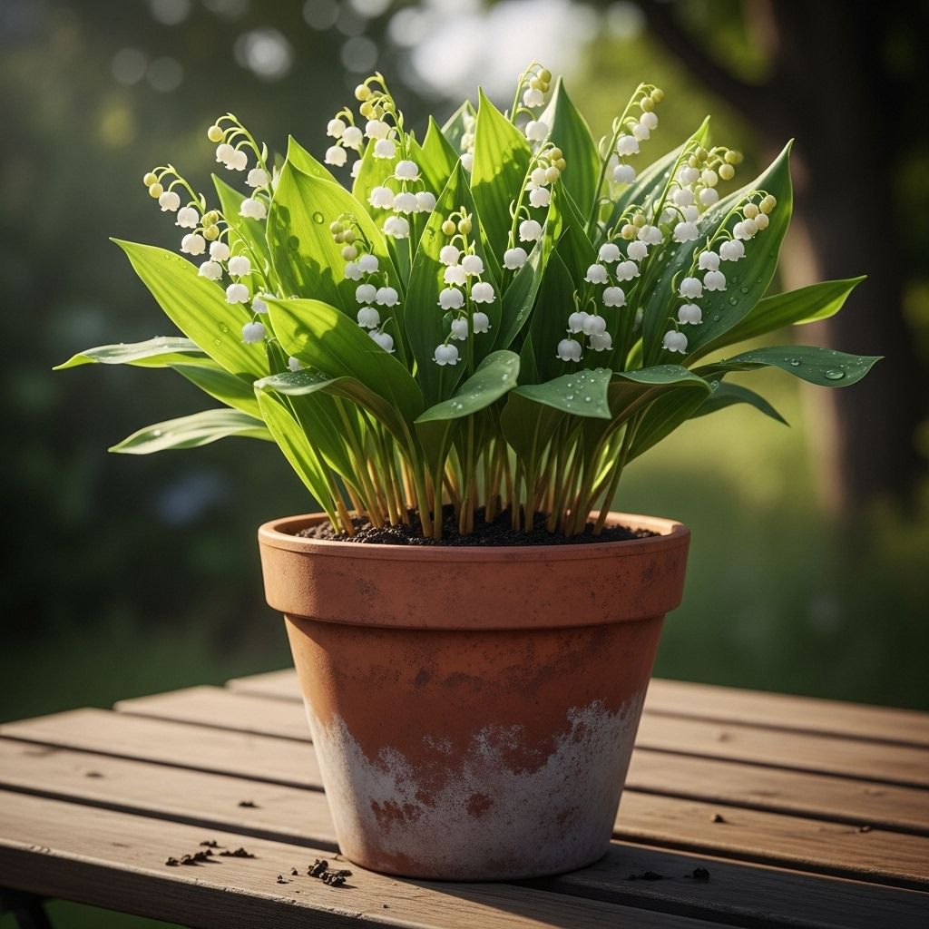 Master container gardening with fragrant lily of the valley plants