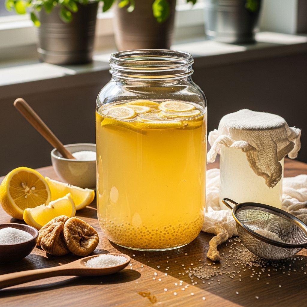 Master simple fermentation at home with water kefir—learn to brew, flavor, and store this probiotic-rich, fizzy drink for your gut health.