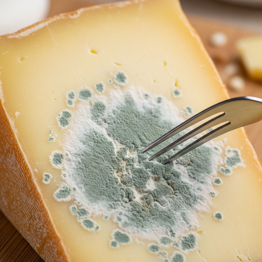 Learn the differences between safe and unsafe molds on cheese, the health risks involved, and how to handle moldy cheese safely at home.