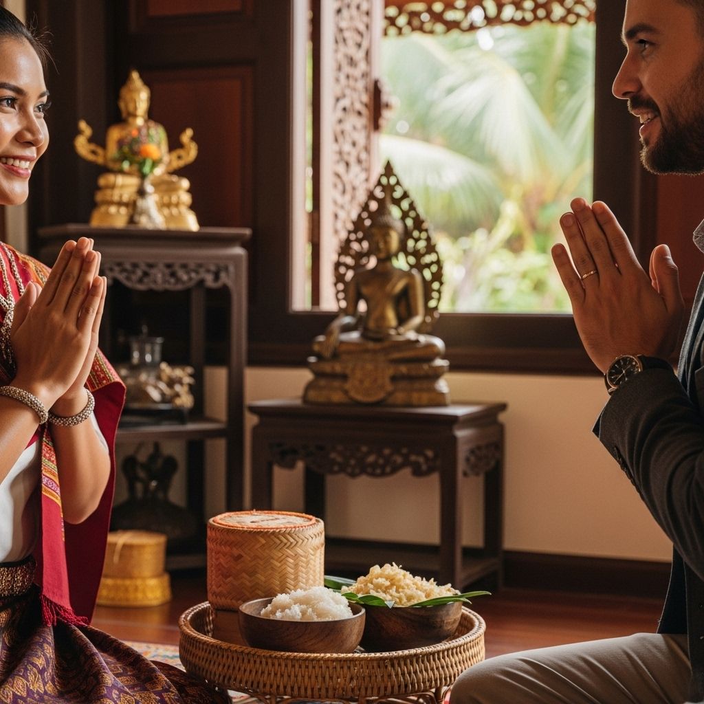 Discover the traditional Lao nop greeting, cultural dos and don’ts, and essential etiquette for a respectful and memorable visit to Laos.