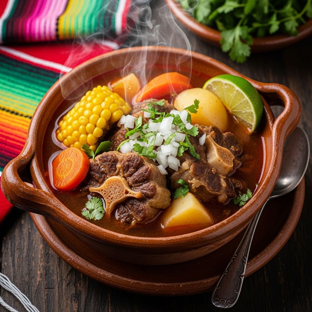 Discover this authentic Mexican oxtail beef soup bursting with rich flavors, fresh vegetables, and a tradition passed down for generations.