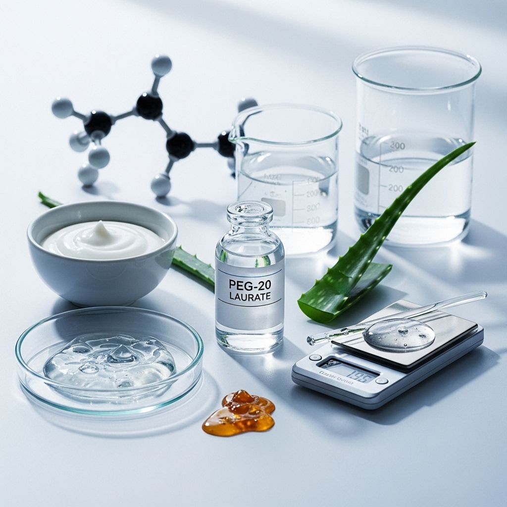 PEG-20 Laurate: Properties, Uses, and Safety in Cosmetics Explore the chemistry, functions, applications, and safety of PEG-20 Laurate and related ingredients in modern cosmetic and personal care products.