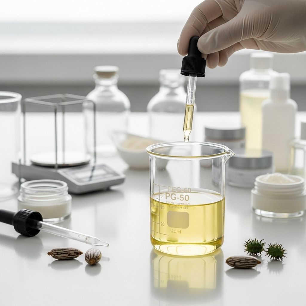 PEG-50 Hydrogenated Castor Oil: Uses, Safety & Science in Cosmetics A comprehensive guide to the properties, applications, and safety of PEG-50 Hydrogenated Castor Oil in personal care products.