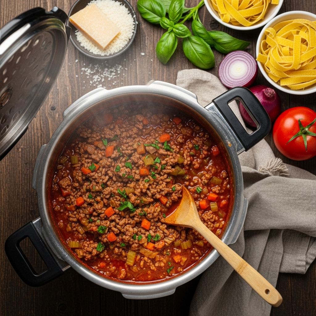 Pressure Cooker Ragù Bolognese: Italy’s Classic Meat Sauce in Less Time Unlock deep flavor and classic Italian comfort in a fraction of the time using your pressure cooker to make traditional ragù Bolognese.