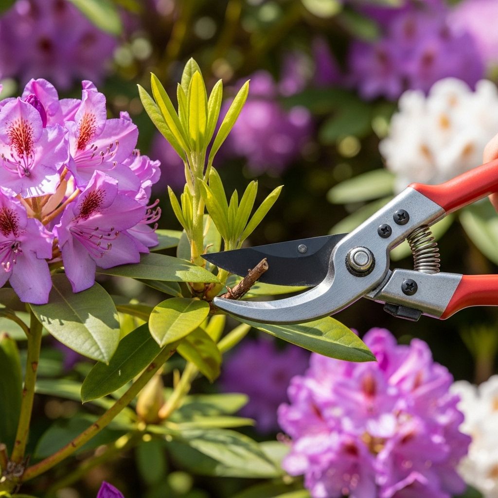 A Complete Guide to Pruning Rhododendrons for Health, Shape, and Blooms Learn effective pruning techniques for rhododendrons to encourage healthier growth, better blooms, and natural beauty.