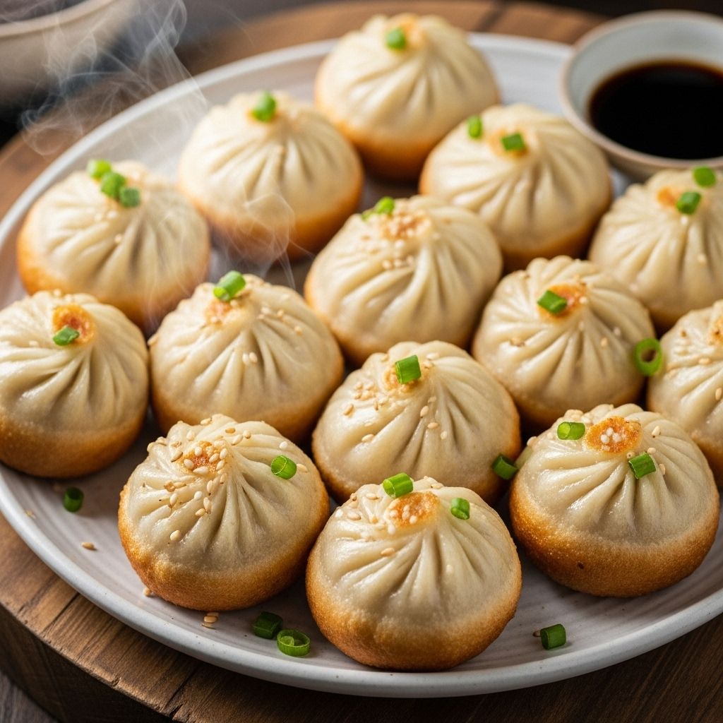 Sheng Jian Bao: Pan-Fried Pork Soup Dumplings Recipe Master the art of Sheng Jian Bao—crispy, juicy Shanghai pan-fried pork soup dumplings made at home.