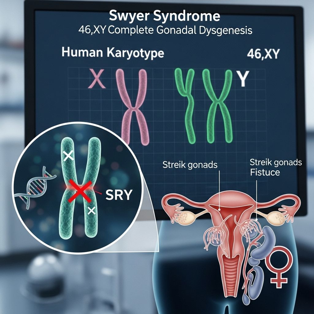 Understanding the genetic basis, symptoms, diagnosis, and treatment options for Swyer syndrome, a rare disorder of sex development.