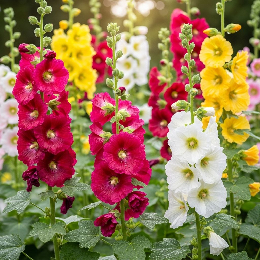 Master the essentials of planting, growing, and caring for hollyhocks to achieve vibrant flower displays year after year.