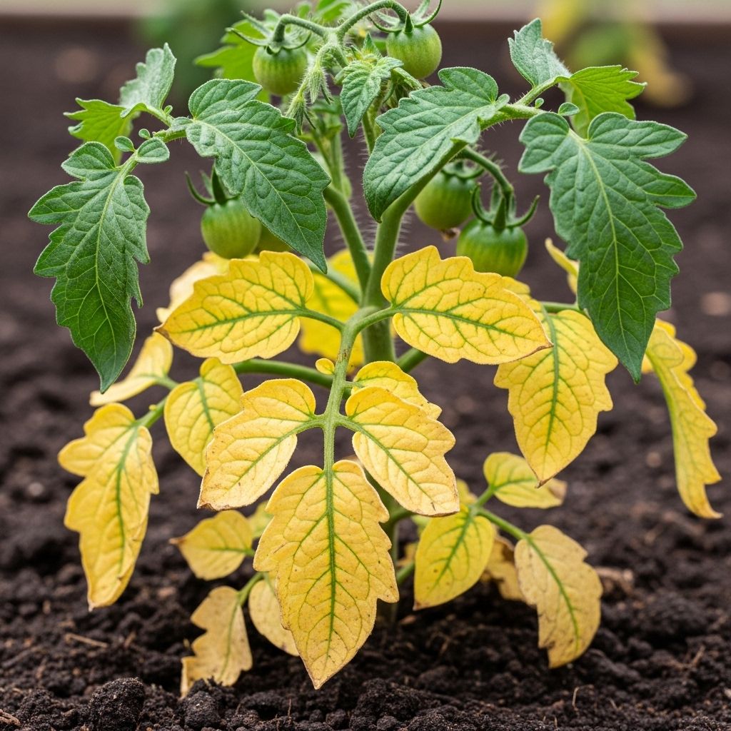 Diagnose, treat, and prevent yellow leaves on tomato plants with expert guidance and practical solutions.