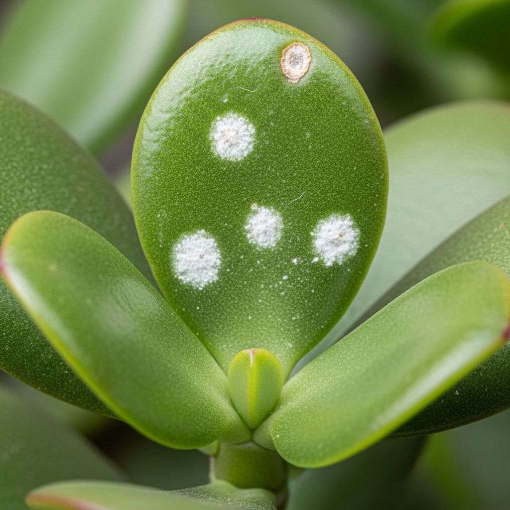 Decode the mystery of white spots on jade plant leaves, their causes, prevention, and solutions for a thriving jade succulent.